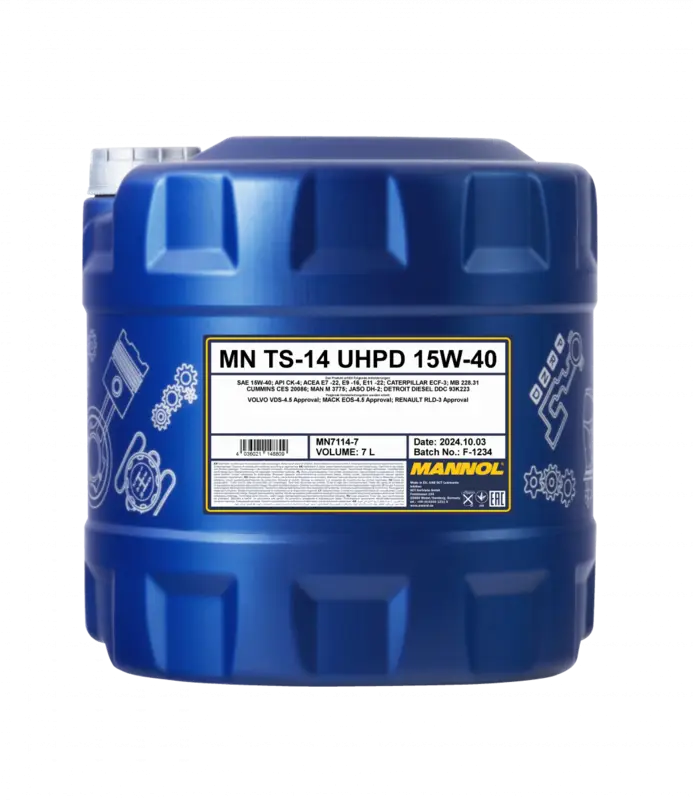Ulei motor 15W40 Mannol TS-14 UHPD API CK-4 ACEA E9 E11 7L