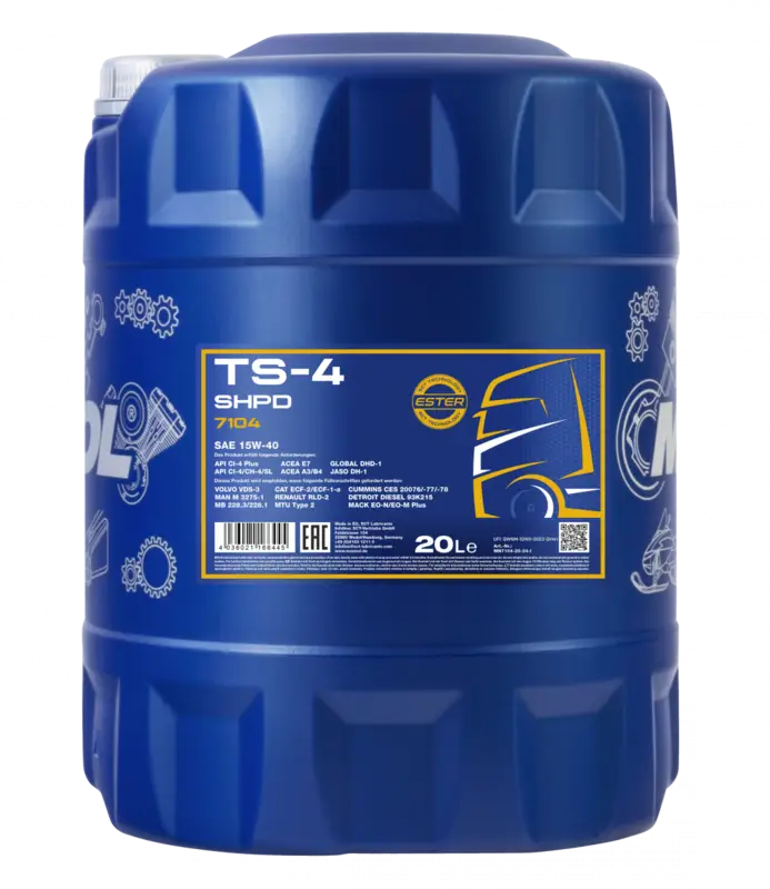 Ulei motor 15W40 Mannol TS-4 SHPD API CI-4 Plus 45.000 km 20L