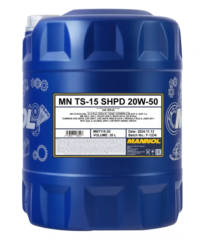 Ulei motor 20W50 Mannol TS-15 SHPD 20L